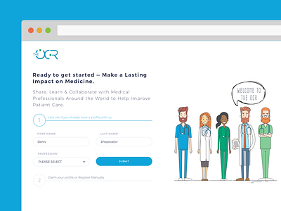 Signup Process for upcoming project app flat design health medical signup ui web