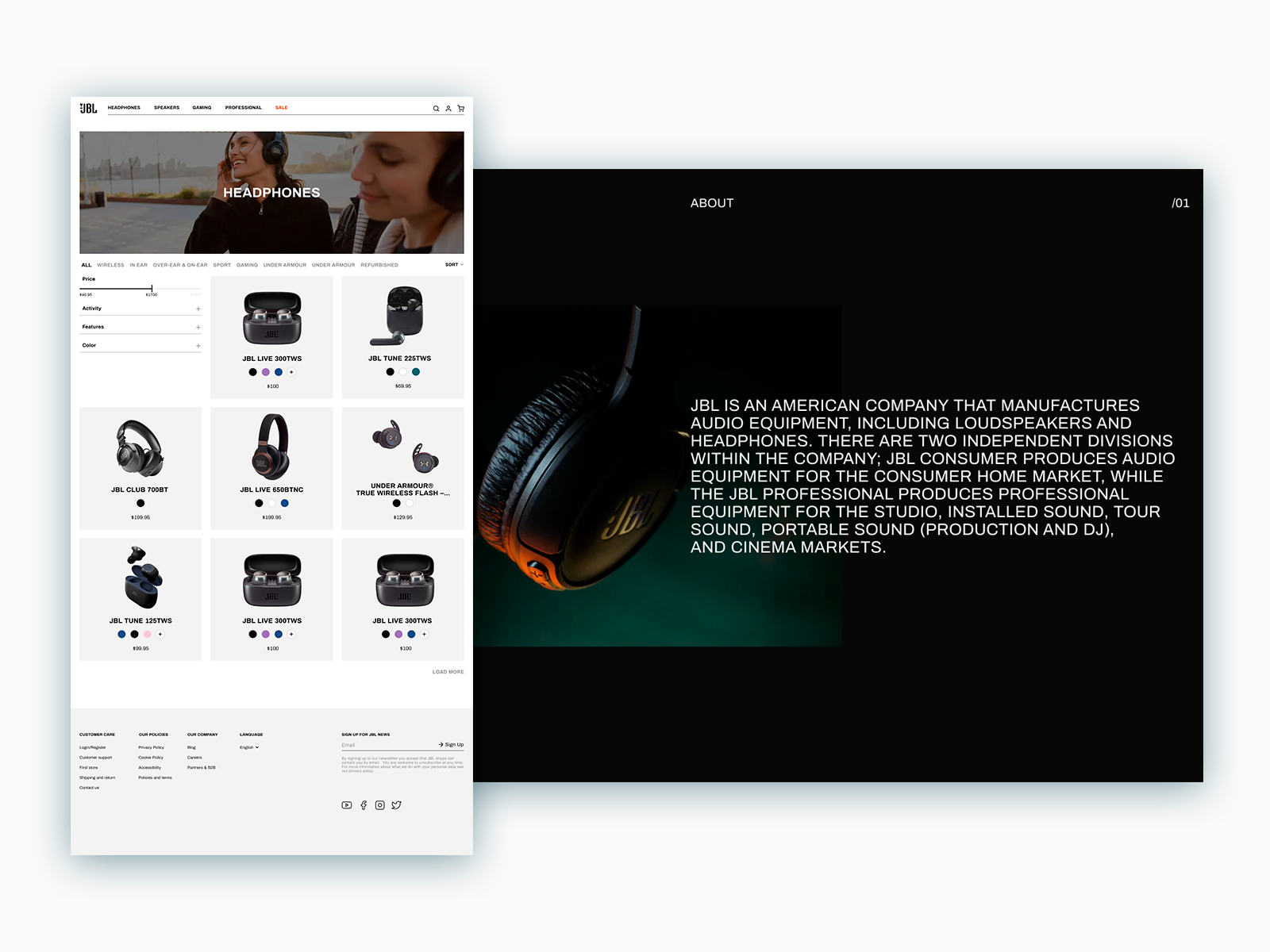 JBL Catalog concept by Dariia K. on Dribbble