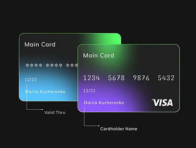 UI debit card app design figma ui web