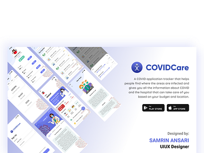 CovidCare Application branding design graphic design logo typography ui workflow