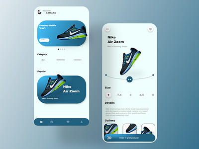 How about a pair of Nike Shoes? | Concept Nike App UI