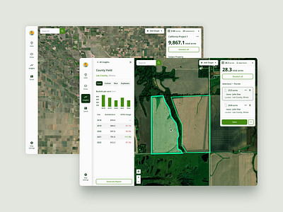 Farmland analytics tool acres ag tech analytics comparable sales crop history farmland farmland mapping farmland products farms geospatial geospatial analytics geospatial mapping land analytics land mapping land sales mapping ui design user experience user interface ux design