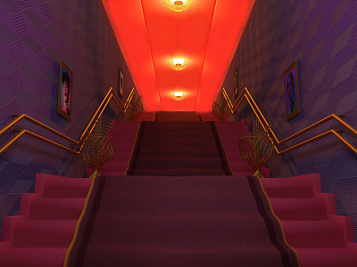 3D Artwork hotel stair
