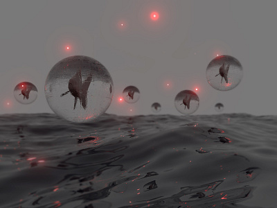 Fishes 3D artwork - Isolation