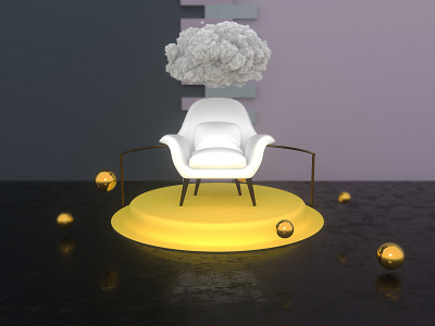 3D Cloud Compositing - Chair Showroom