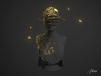 Statue 3D artwork - Black Gold 3d 3d art aesthetic artwork black and gold black gold cinema4d design gold renders gold renders art guga tevdorashvili hardy photoshop redshift statue statue 3d statue 3d art statue 3d artwork statue artwork