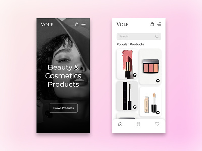 Beauty & Cosmetics Store |Mobile App app design graphic design ui ux