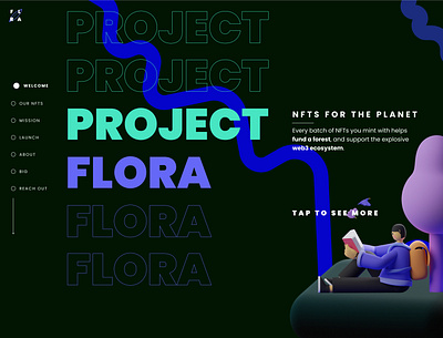 Flora Landing Page design graphic design landing page nfts ui web web design