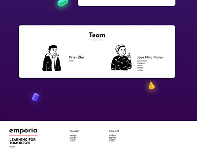 Team Section & Footer design graphic design ui web web design