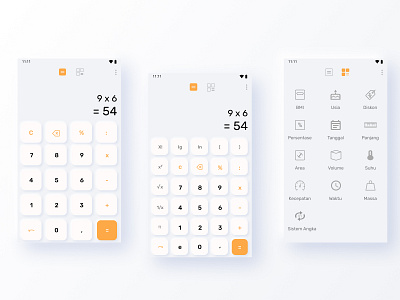 Calculator with Neomorphism calculator designer mobile mobile app mobile ui neumorphism uidesign uiux userinterface