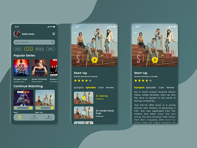 Movie Streaming App dailyinspiration designer mobile mobile app mobile ui movie app streaming ui uidesign uitrends uiux ux uxdesign