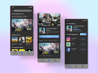Application Store applications clean dailyinspiration darkmode designer mobile mobile app mobile ui playstore ui uidesign uitrends uiux userinterface