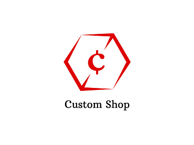 Custom Shop custom customshop flat illustrator logo money platform saas shop vector интернет магазин логотип