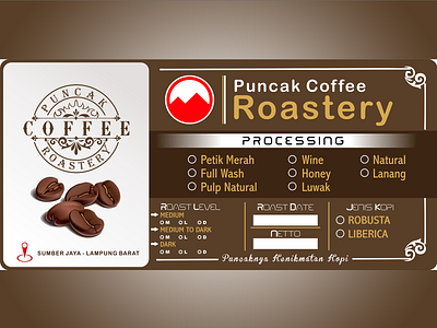 Label coffee label packaging product sticker