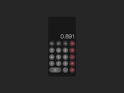 DailyUI Day4 Simple Calculator flat minimal minimalistic ui ui design ui ux design