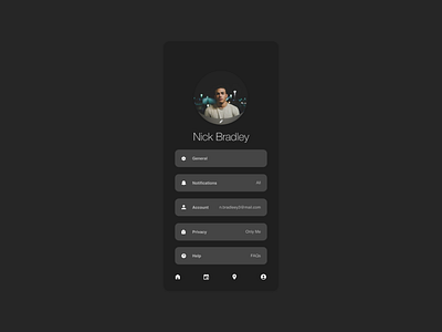 DailyUI Day6 Simple User Profile flat minimal minimalistic ui ui design