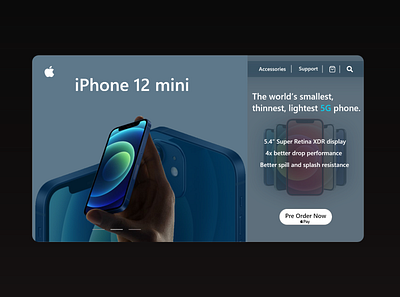 iPhone 12 mini launch Web Design app appdesign apple attempt branding ios iphone iphone12 iphone12mini ui web webdesign