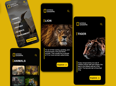 National Geographic App app app design attempt ui uidesign