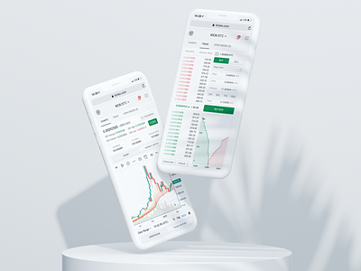 Mobile Trading Terminal 2d app bitcoin clean crypto design finance fintech flat interface minimal mobile trading typogaphy ui ux web