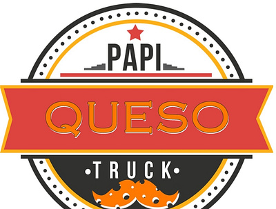 Papi Queso Truck design illustration logo minimal vector