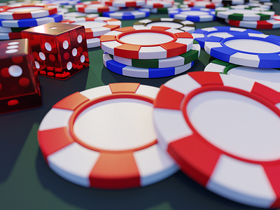 dice & poker chips 3d 3d art blender blender 3d blender3d blendercycles dice poker chips render