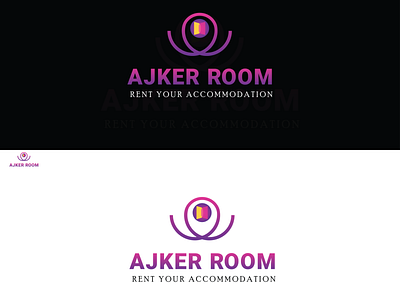 AJKER ROOM ( Today's Room ) - Accommodations Business Logo. branding design graphic design illustration logo logos typography