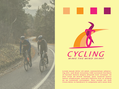 Cycling-Make The Mind Sharp. branding design graphic design illustration logo logos typography ui ux vector