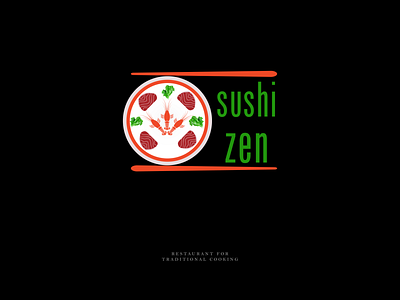 Sushi Zen - Restaurant For Traditional Cooking. branding design graphic design illustration logo logos typography