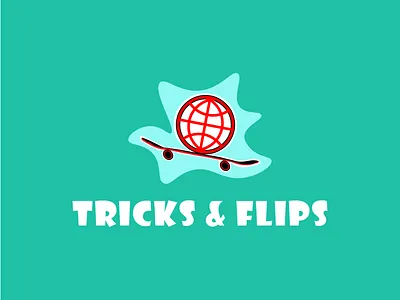 TRICKS & FLIPS LOGO. branding creative logo design dribblelogo graphic design handdrwanlogo illustration logo logochallenge logocontest logos typography ui ux vector