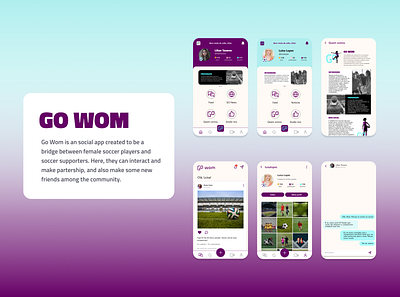 App - Go Wom app app design design football soccer soccer app social app ui ux