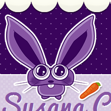 Purple Rabbit illustration logo vector website