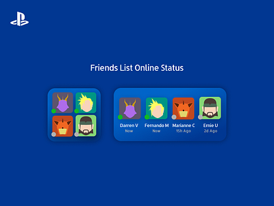 Playstation Friends List Widget: Weekly Warm-up #48 ios ios14 online status playstation psn social ui weeklywarmup widget