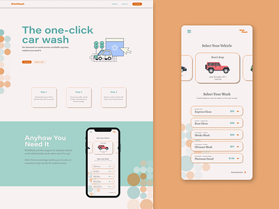 WishWash On-Demand Car Wash Challenge app concept design challenge ui user inteface visual design