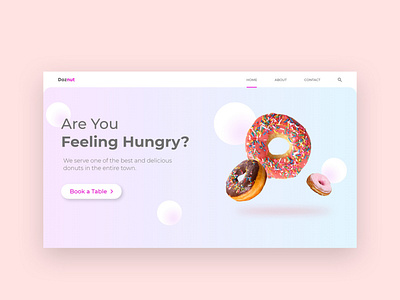 Donut Website Hero Section UI design donut website ui web design website design website ui