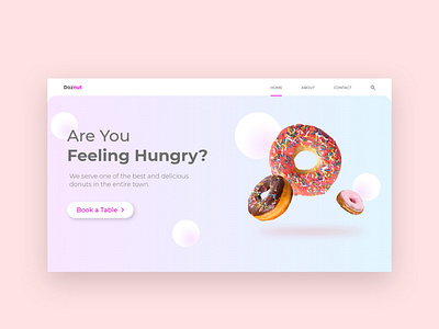 Donut Website Hero Section UI