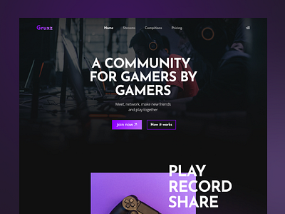 Gaming Community Website UI 🎮