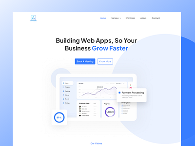 Appstone - Web App Development Agency Website UI Design