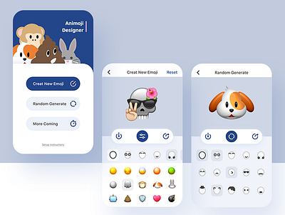 Animoji Maker App Design app emoji ui design