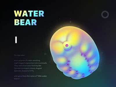 Water Bear character illustration poster tardigrade water bear