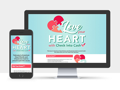 Love You Heart Landing Page