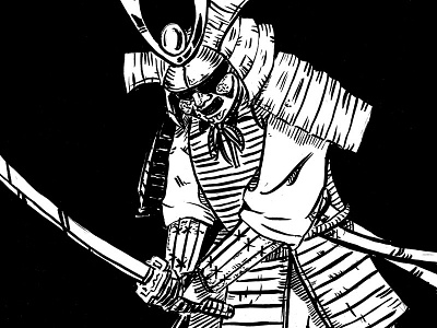 Samurai - Inktober31 illustration ink katana samurai