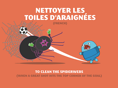 Soccer Idioms - French babbel ball football france idioms languages soccer spider spiderweb sport web