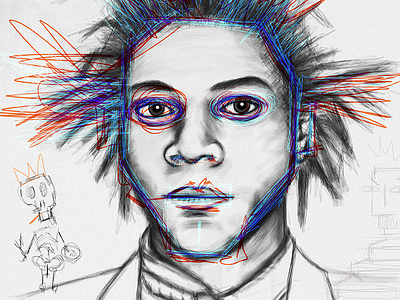 Basquiat basquiat faces illustration illustrator