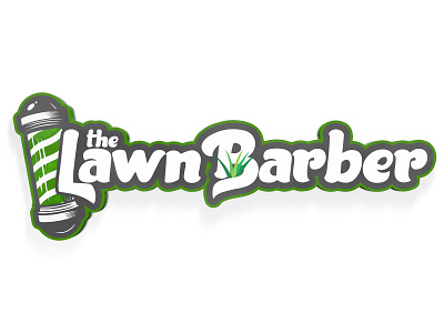 The Lawn Barber art branding clean design graphic design illustration logo minimal