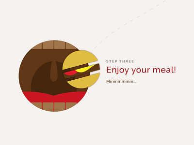 Mmmmmm branding burger eat illustration meal mmm mouth ui ux web design