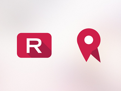 R logos branding flat flat design logo mark r red