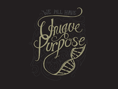 Selfless - Unique Purpose black dna hand drawn selfless selfless tee t shirt t shirt design typography unique purpose