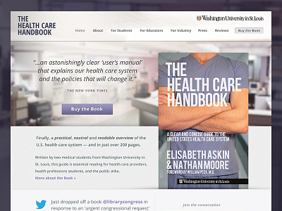 Healthcare handbook handbook health healthcare long page site design ui website