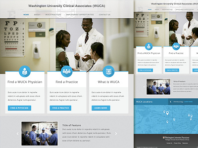 WUCA - WIP design homepage medical st. louis ui ux web design website