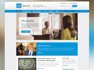 Bank site - WIP bank banking long page responsive ui ux web design website wip